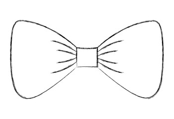Naklejka premium elegance bowtie fashion vintage icon vector illustration sketch