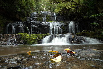 Obraz premium Waterfalls in south island in New Zealand