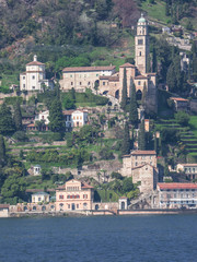 Fototapeta na wymiar Morcote medieval village on Lake Lugano. Switzerland
