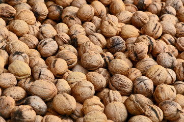 A lot of walnuts (Juglans regia) or German name is Walnüsse in the market.
Healthy and benefit of walnut