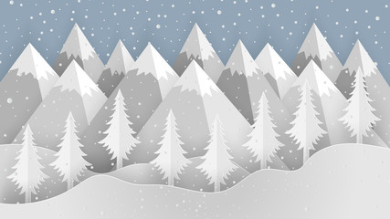 Obraz premium Winter Forest Landscape