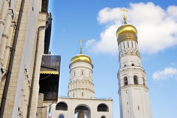 Obraz premium Ivan Great Bell tower. Architecture of Moscow Kremlin. Popular landmark. Color photo.