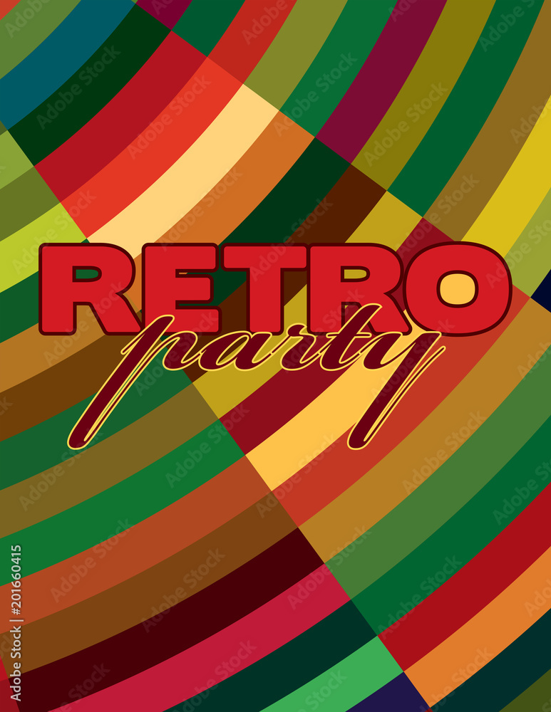 Aufkleber abstract colorful background for retro party flyer. vector graphics. cmyk colors