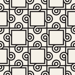 Vector seamless geometric pattern. Simple abstract lines lattice. Repeating elements stylish background