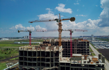 aerial survey of the construction site