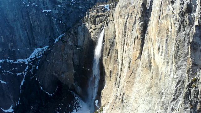 Yosemite national park scenic aerial view on mountains.
