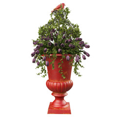 White tulips flowers in vase