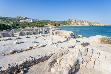 Kos Island, Kastri, Dodecanese, Greece: Beautiful sunny coast view to greek mediterranean blue sea...