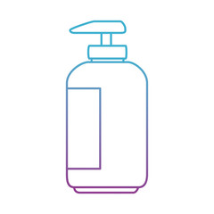 shampoo for mascots in plastic bottle vector illustration design