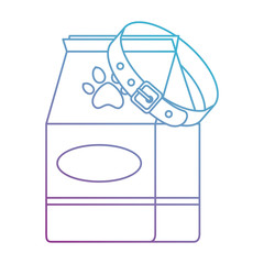 pet shop paper bag with necklace vector illustration design