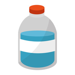 plastic bottle with liquid product vector illustration design