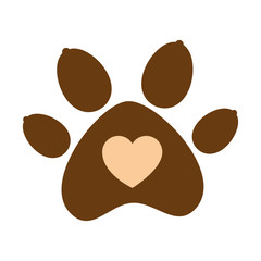 paw mascot isolated icon vector illustration design