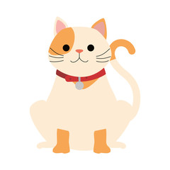 cute cat mascot character vector illustration design