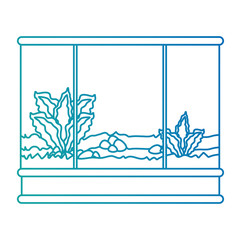 square aquarium without fish icon vector illustration design