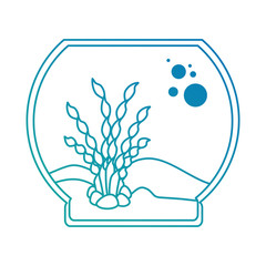 aquarium bowl without fish icon vector illustration design