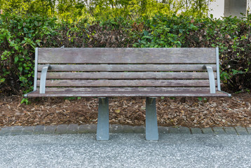 Modern Park Bench Sits Empty