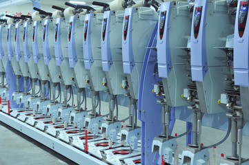 Machinery and equipment in a spinning production company