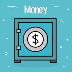 save money security box vector illustration design
