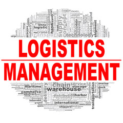 Logistics management word cloud