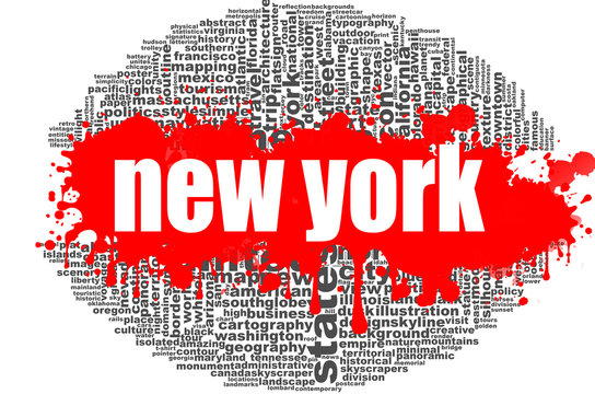 New York word cloud design