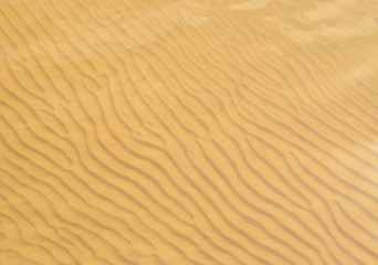 Ridges of sand under river water
