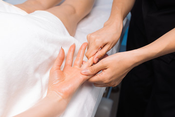 Fototapeta na wymiar Professional massage of hands