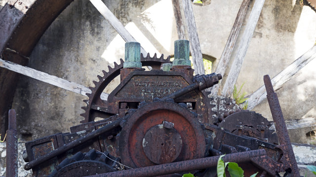 Sugar Mill ruins in Dominica. Sugar was the source of West Indies wealth for centuries. Growing sugar cane and processing was labor intensive and grueling, leading to intensive use of slave labor.