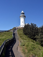 Fototapeta na wymiar Byron Bay, Australia - Dec 25, 2017. The most easterly point of the australian mainland; the lighthouse of Cape Byron.