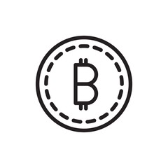 bitcoin outline vector icon. Modern simple isolated sign. Pixel perfect vector illustration for logo, website, mobile app and other designs