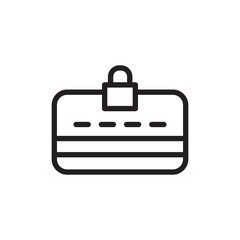blocked credit card outline vector icon. Modern simple isolated sign. Pixel perfect vector illustration for logo, website, mobile app and other designs