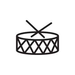 drum outline vector icon. Modern simple isolated sign. Pixel perfect vector illustration for logo, website, mobile app and other designs