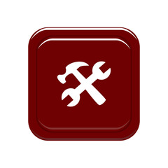 Obraz premium Hammer and Wrench icon. Vector Illustration