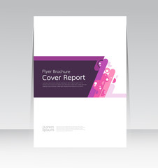 Fototapeta premium Vector abstract design cover report layout brochure poster template.