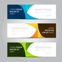 Vector abstract design banner web template.