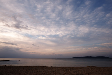 フサキビーチの夕景