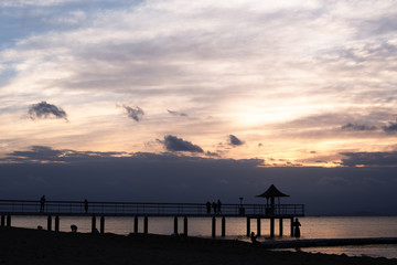 Obraz premium フサキビーチの夕景