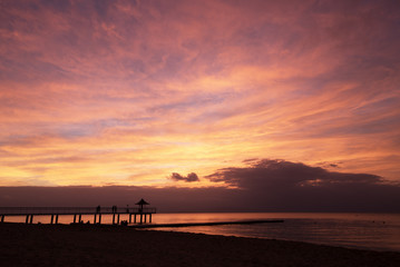 フサキビーチの夕景