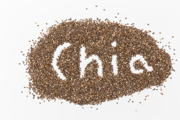 chia seeds Isolated on white background