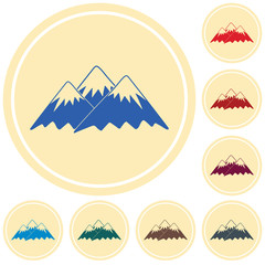 Mountain icon. Vector concept illustration