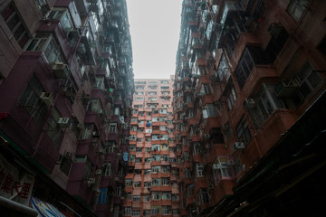 A massive apartment complex in Hong Kong