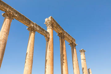 Fototapeta premium View on the ancient Roman Theater located in capital of Jordan, Amman