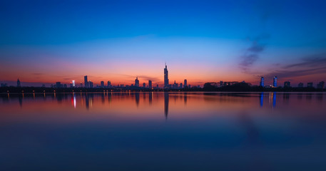 Naklejka premium Horizon of Nanjing city