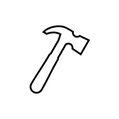A hammer vector icon