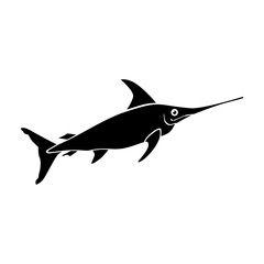 Fototapeta premium Swordfish.Fish vector icon