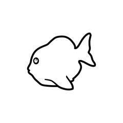 Long-Fished Butterfly.Fish vector icon