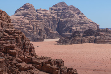 Panoramic view of the Wadi Rum desert, Jordan