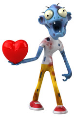 Fun zombie - 3D Illustration