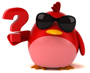 Red bird - 3D Illustration