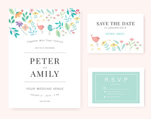Wedding Card invitation template with sample text.