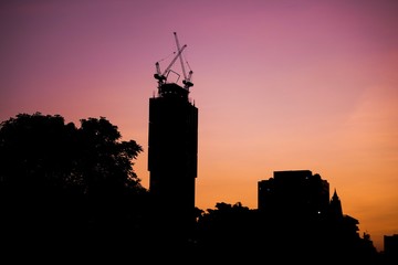 Big building in the city 